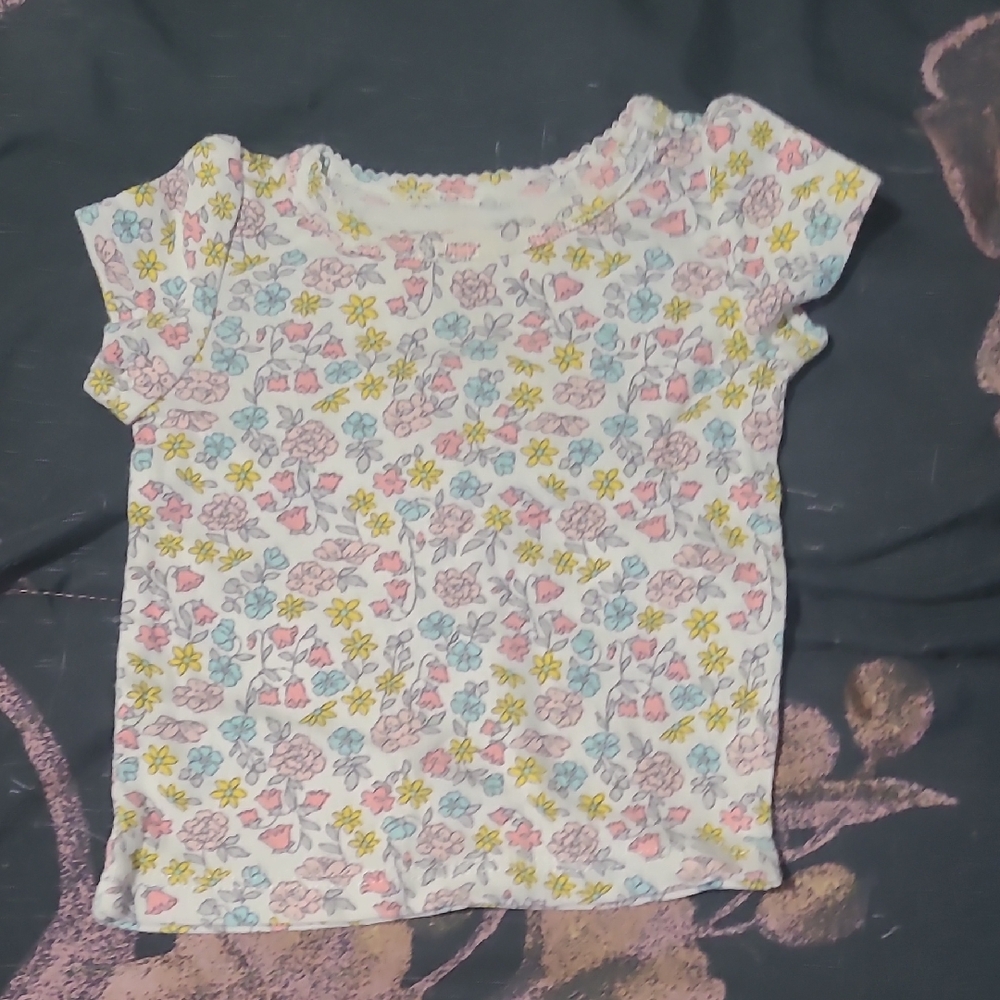 Carter's Multicolor Floral Short Sleeve Tee